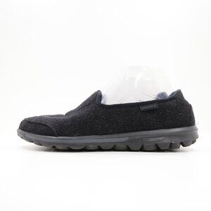 Skechers GoWalk Compose Black Felt Lightweight Slip On Flats - Women's 9.5